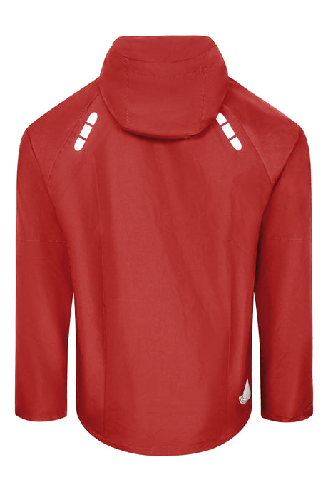 Åndbar letvægts skaljakke i blødt materiale - Rød