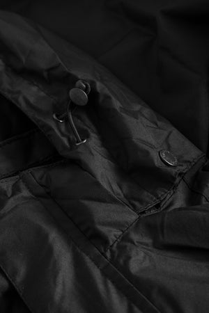 Åndbar letvægts skaljakke i blødt materiale - Sort