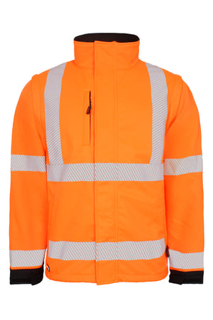 Åndbar Hi-Vis softshell jakke - Hi-Vis Orange / Sort