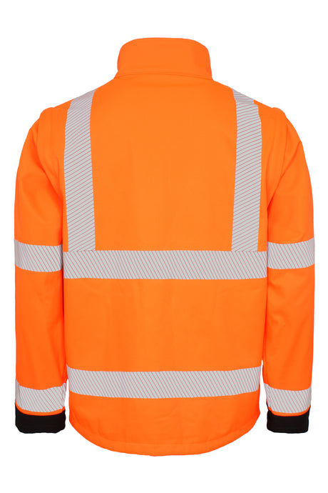 Åndbar Hi-Vis softshell jakke - Hi-Vis Orange / Sort