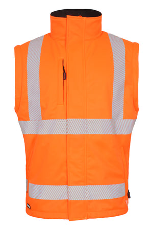 Åndbar Hi-Vis softshell jakke - Hi-Vis Orange / Sort
