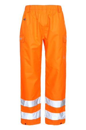 Åndbare Hi-Vis skalbukser i en lettere metervare med god slidstyrke - Hi-Vis Orange