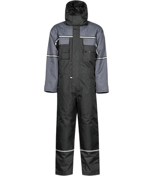 Åndbar vinterkedeldragt i robust og slidstærk håndværker kvalitet - Sort / Grå