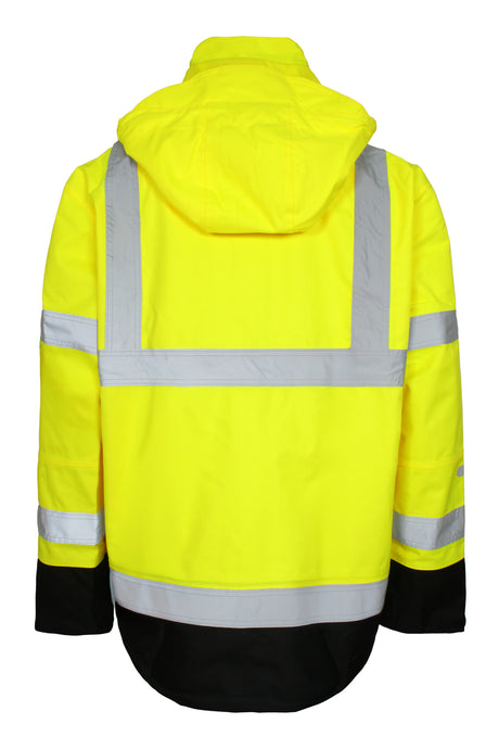 Åndbar Hi-Vis skaljakke i robust og slidstærk håndværker kvalitet - Saturn Gul / Sort