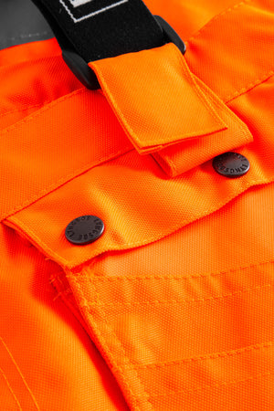 Åndbare Hi-Vis skalbukser i robust og slidstærk håndværker kvalitet - Hi-Vis Orange / Sort