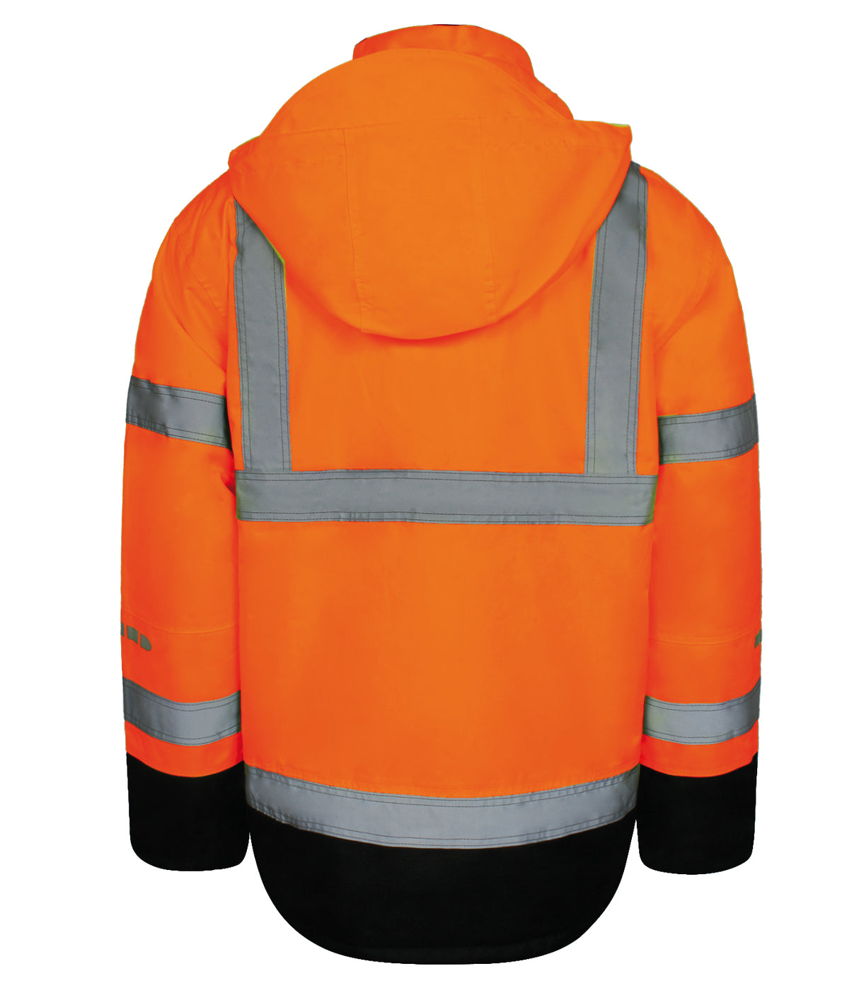 Åndbar Hi-Vis vinterjakke i robust og slidstærk håndværker kvalitet - Hi-Vis Orange / Sort