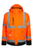 Åndbar Hi-Vis vinterjakke i robust og slidstærk håndværker kvalitet - Hi-Vis Orange / Sort