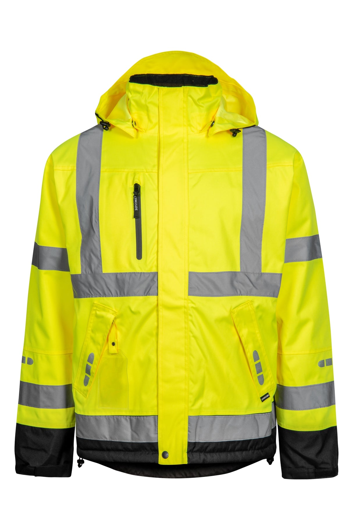 Åndbar Hi-Vis vinterjakke i robust og slidstærk håndværker kvalitet - Saturn Gul / Sort
