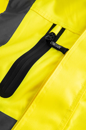 Åndbar Hi-Vis vinterjakke i robust og slidstærk håndværker kvalitet - Saturn Gul / Sort