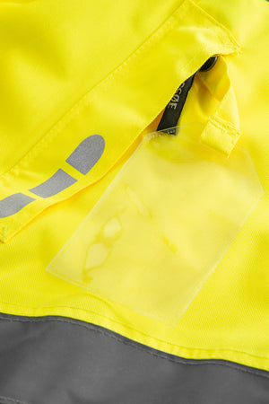 Åndbar Hi-Vis vinterjakke i robust og slidstærk håndværker kvalitet - Saturn Gul / Sort