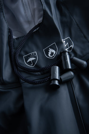 Brandhæmmende regndragt i PU kvalitet - Navy