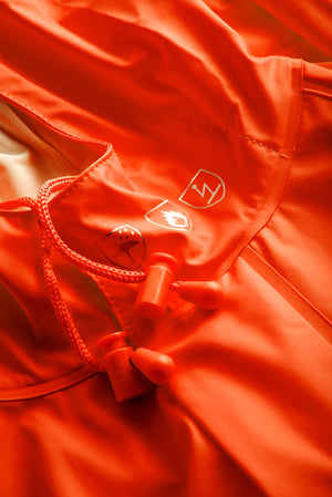 Brandhæmmende regndragt i PU kvalitet - Hi-Vis Orange