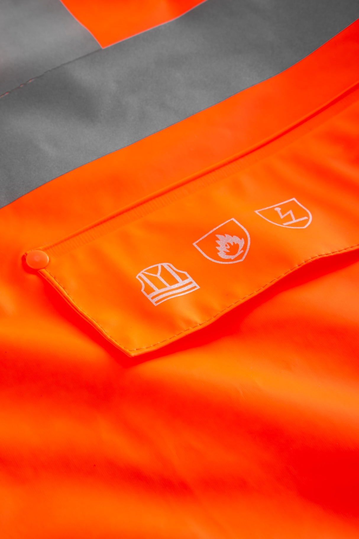 Brandhæmmende Hi-Vis vest i PU kvalitet med quiltet foer - Hi-Vis Orange