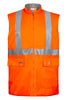 Brandhæmmende Hi-Vis vest i PU kvalitet med quiltet foer - Hi-Vis Orange