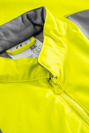 Brandhæmmende Hi-Vis vest i PU kvalitet med quiltet foer - Saturn Gul