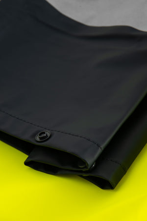 Brandhæmmende Hi-Vis regnbukser i PU kvalitet - Saturn Gul / Navy