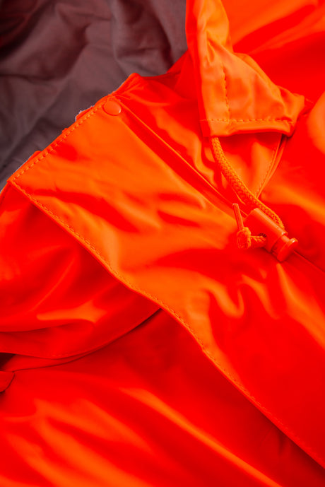 Brandhæmmende Hi-Vis vinterjakke i PU kvalitet med quiltet foer - Hi-Vis Orange