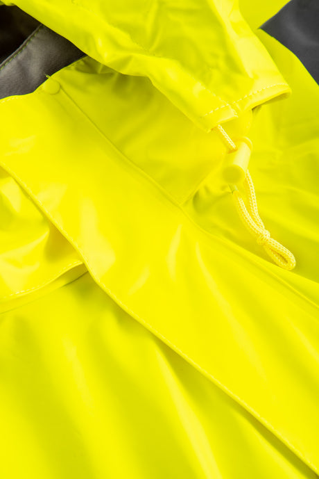 Brandhæmmende Hi-Vis vinterjakke i PU kvalitet med quiltet foer - Saturn Gul