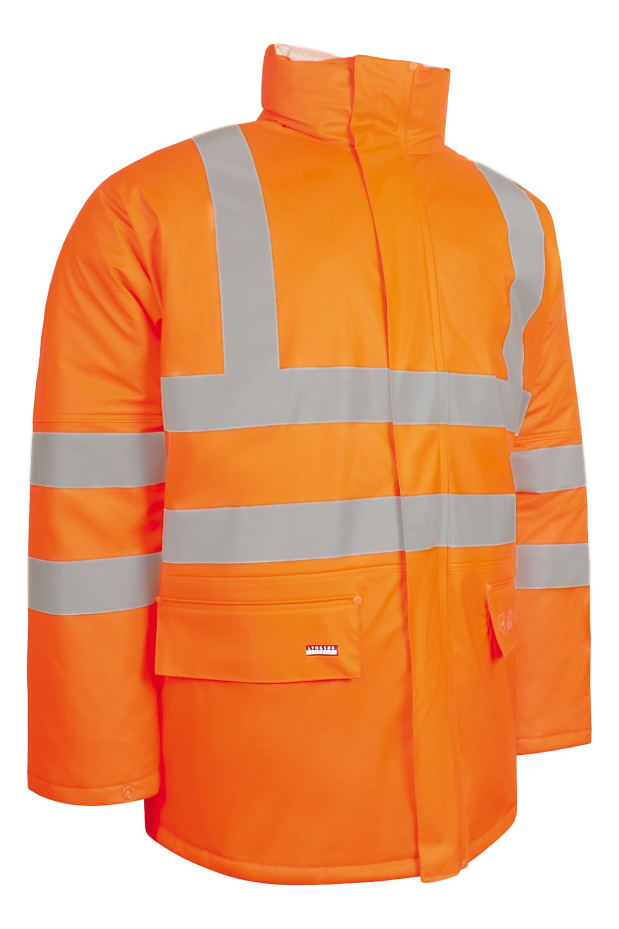 Brandhæmmende Hi-Vis vinterjakke i PU kvalitet med quiltet foer til kvinder - Hi-Vis Orange