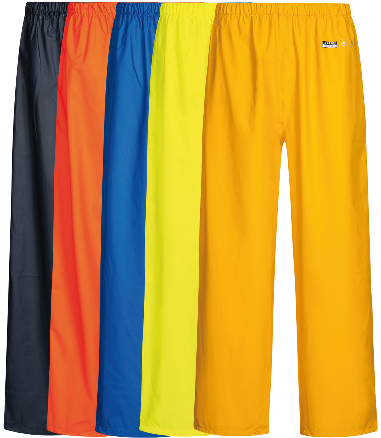 Brandhæmmende regnbukser i PU kvalitet - Hi-Vis Orange