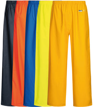 Brandhæmmende regnbukser i PU kvalitet - Gul