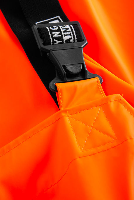 Brandhæmmende regnoveralls i PU kvalitet - Hi-Vis Orange