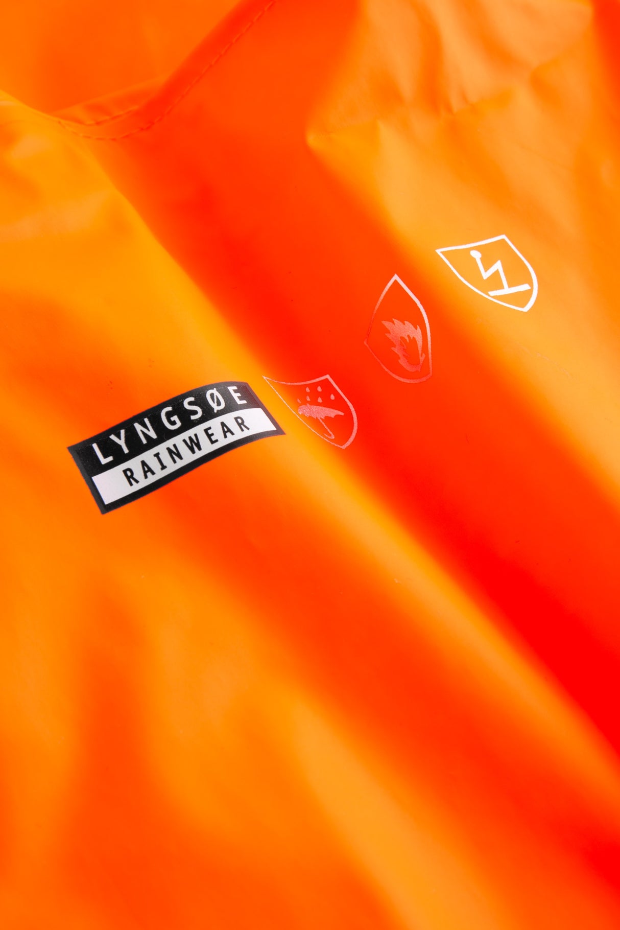 Brandhæmmende regnoveralls i PU kvalitet - Hi-Vis Orange