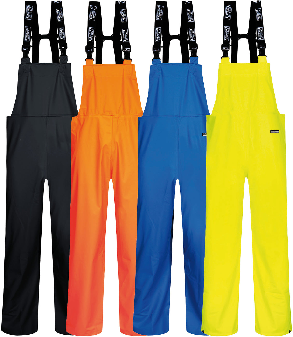 Brandhæmmende regnoveralls i PU kvalitet - Hi-Vis Orange