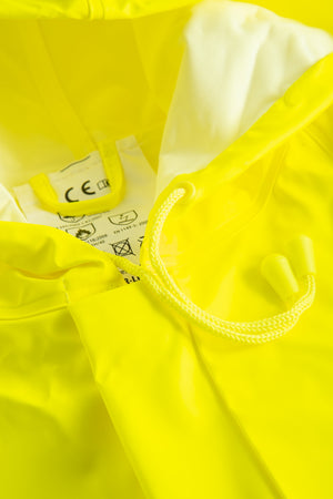 Brandhæmmende regnjakke i PU kvalitet - Saturn Gul
