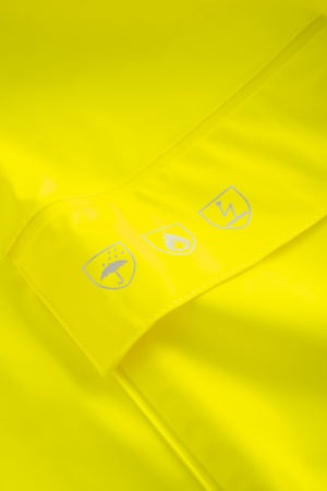 Brandhæmmende regnjakke i PU kvalitet - Saturn Gul