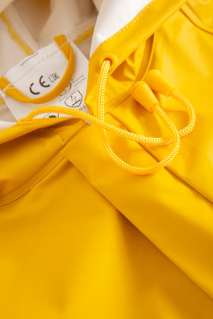 Brandhæmmende regnjakke i PU kvalitet - Gul