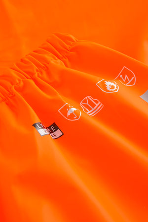 Brandhæmmende Hi-Vis regnbukser i PU kvalitet med RWS-reflekser - Hi-Vis Orange