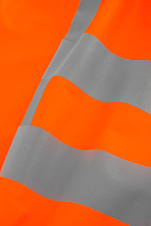 Brandhæmmende Hi-Vis regnbukser i PU kvalitet med RWS-reflekser - Hi-Vis Orange
