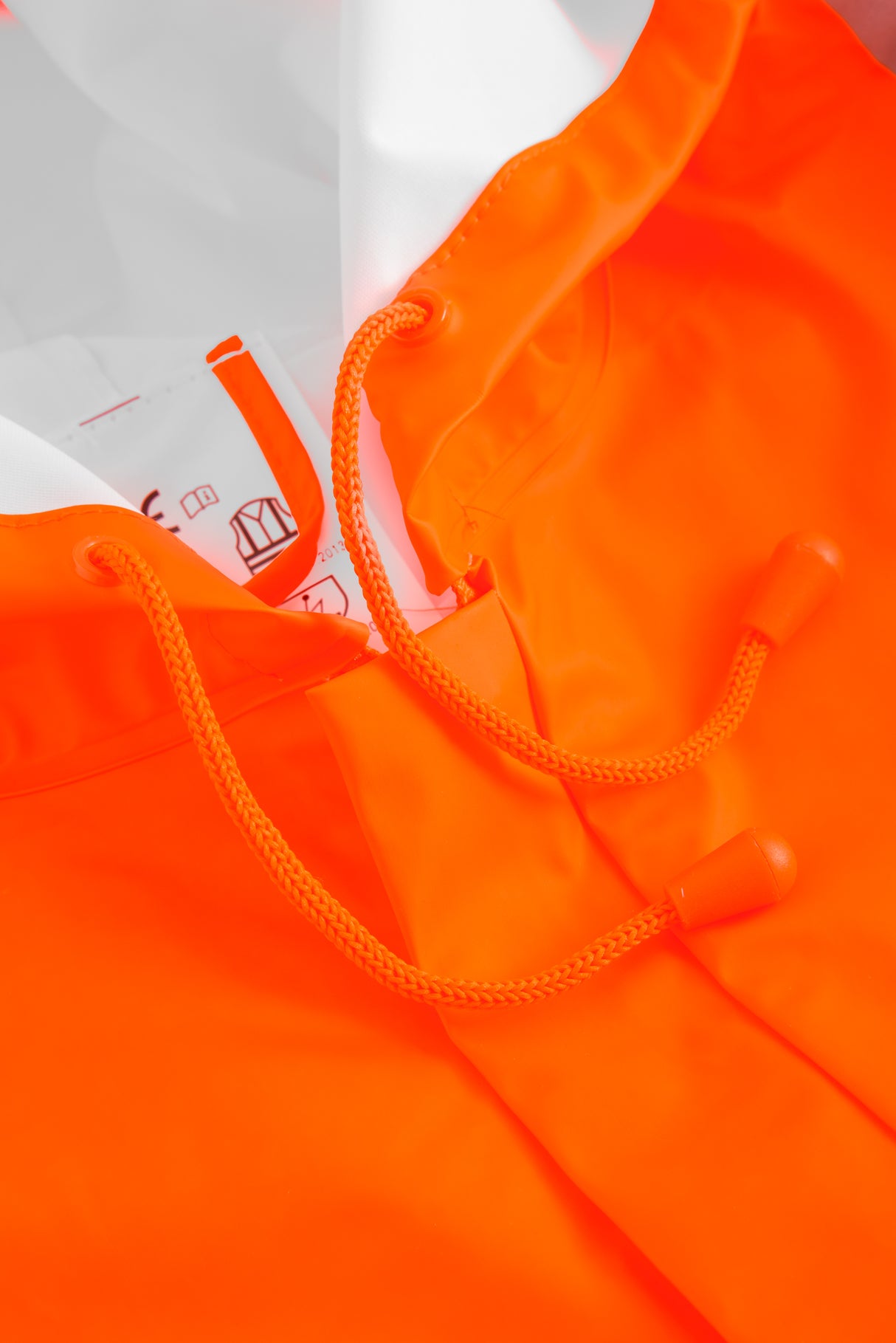 Brandhæmmende Hi-Vis regnjakke i PU kvalitet med RWS-reflekser - Hi-Vis Orange