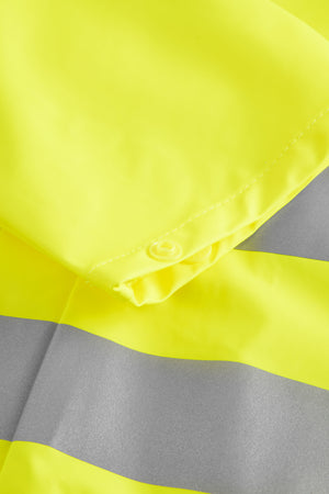 Brandhæmmende Hi-Vis regnjakke i PU kvalitet med RWS-reflekser - Saturn Gul