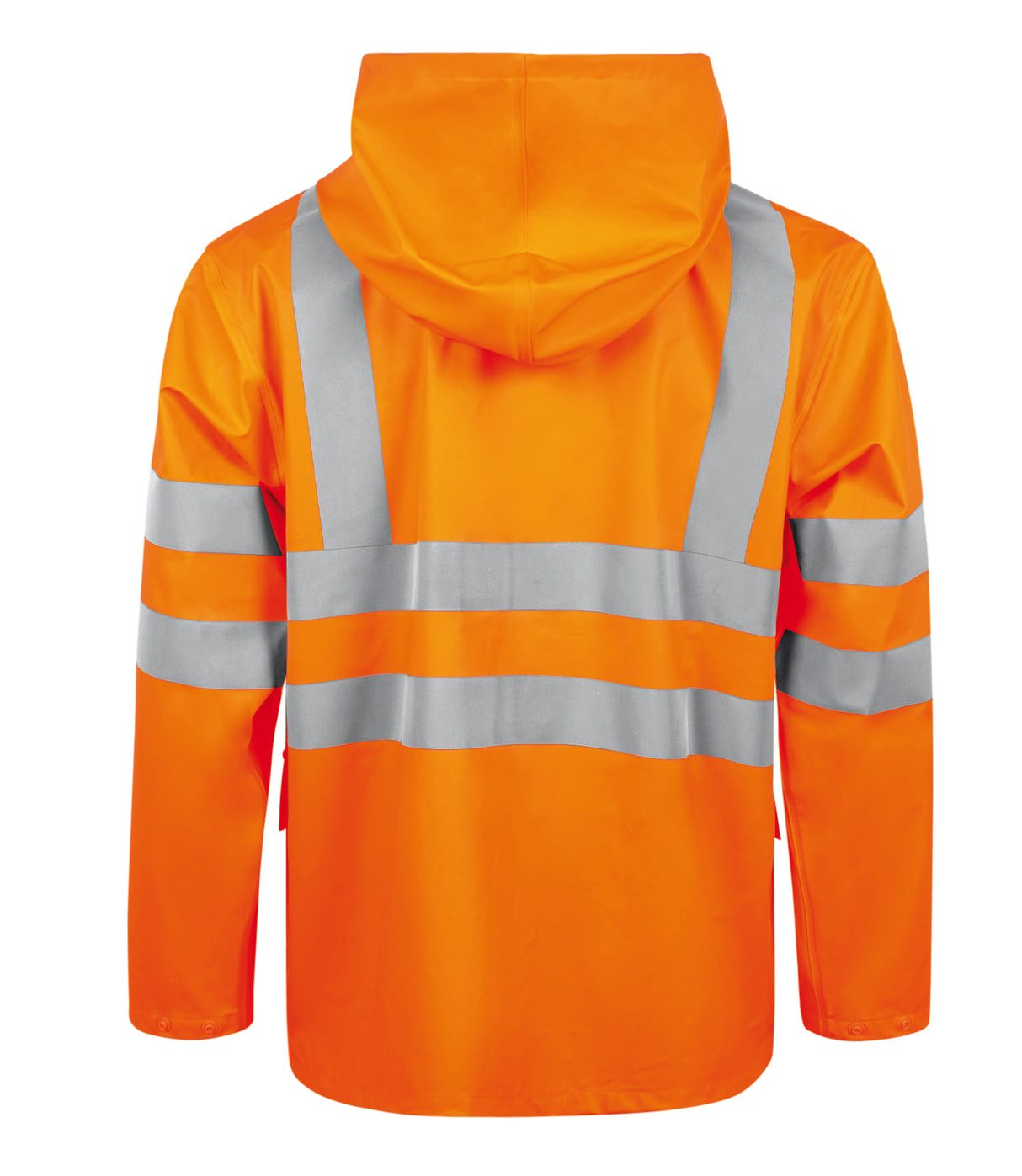 Brandhæmmende Hi-Vis regnjakke i PU kvalitet til kvinder - Hi-Vis Orange