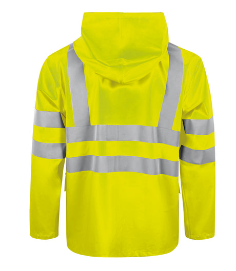 Brandhæmmende Hi-Vis regnjakke i PU kvalitet til kvinder - Saturn Gul