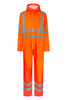 Brandhæmmende Hi-Vis regndragt i PU kvalitet - Hi-Vis Orange