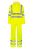Brandhæmmende Hi-Vis regndragt i PU kvalitet - Saturn Gul