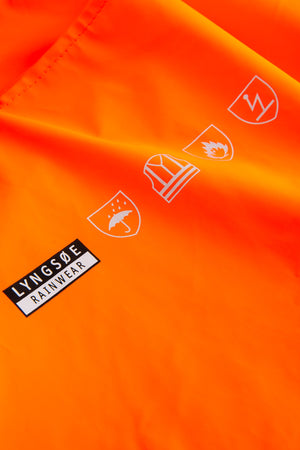 Brandhæmmende Hi-Vis regnoveralls i PU kvalitet - Hi-Vis Orange