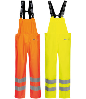 Brandhæmmende Hi-Vis regnoveralls i PU kvalitet - Hi-Vis Orange