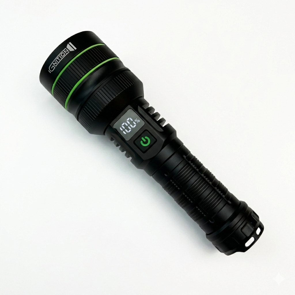 Ekstrem kraftig lommelygte 10.000 Lumens + powerbank
