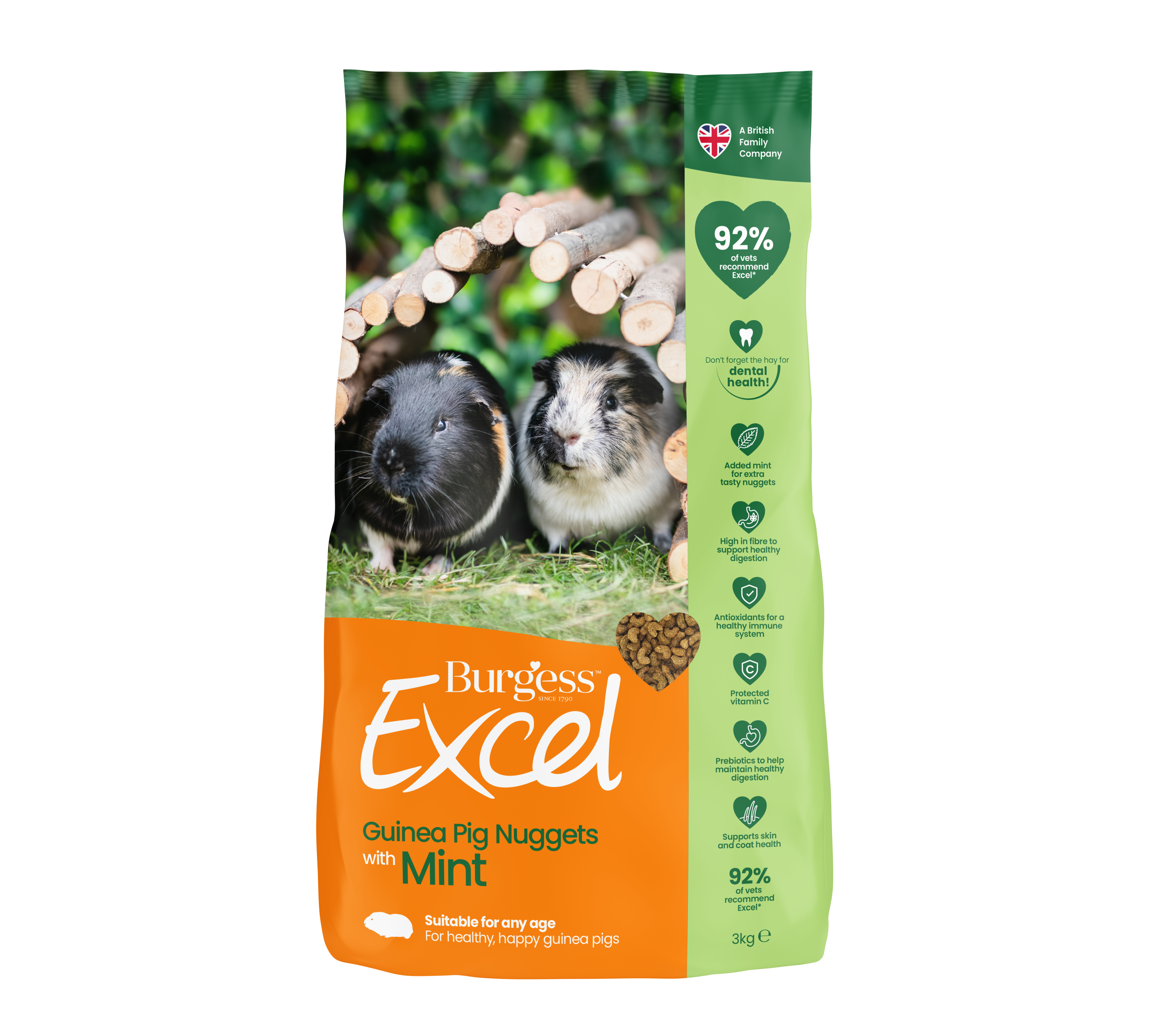 Excel Guinea Pig marsvinfoder - 3 kg