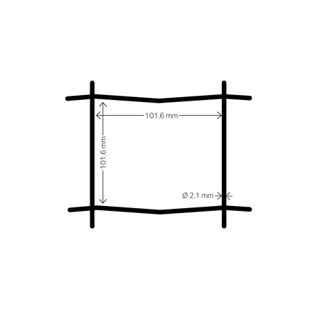 Havehegn -  maske 10 x 10 cm - 90 cm x 25 meter, sort