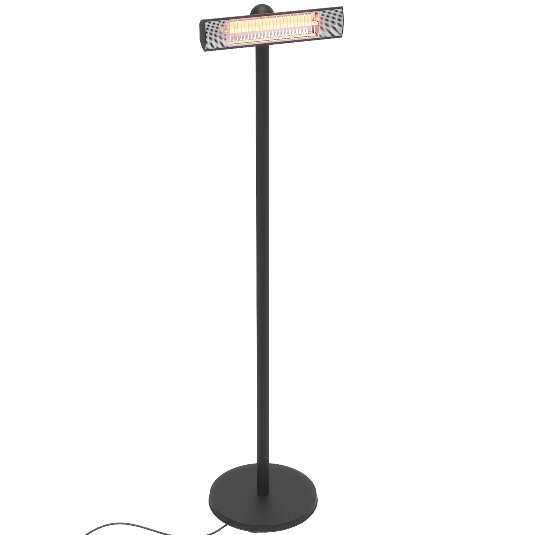 Terrassevarmer 1500W gulvmodel - sort