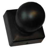 Stolpehat sort 75 x 75 mm, med kugle