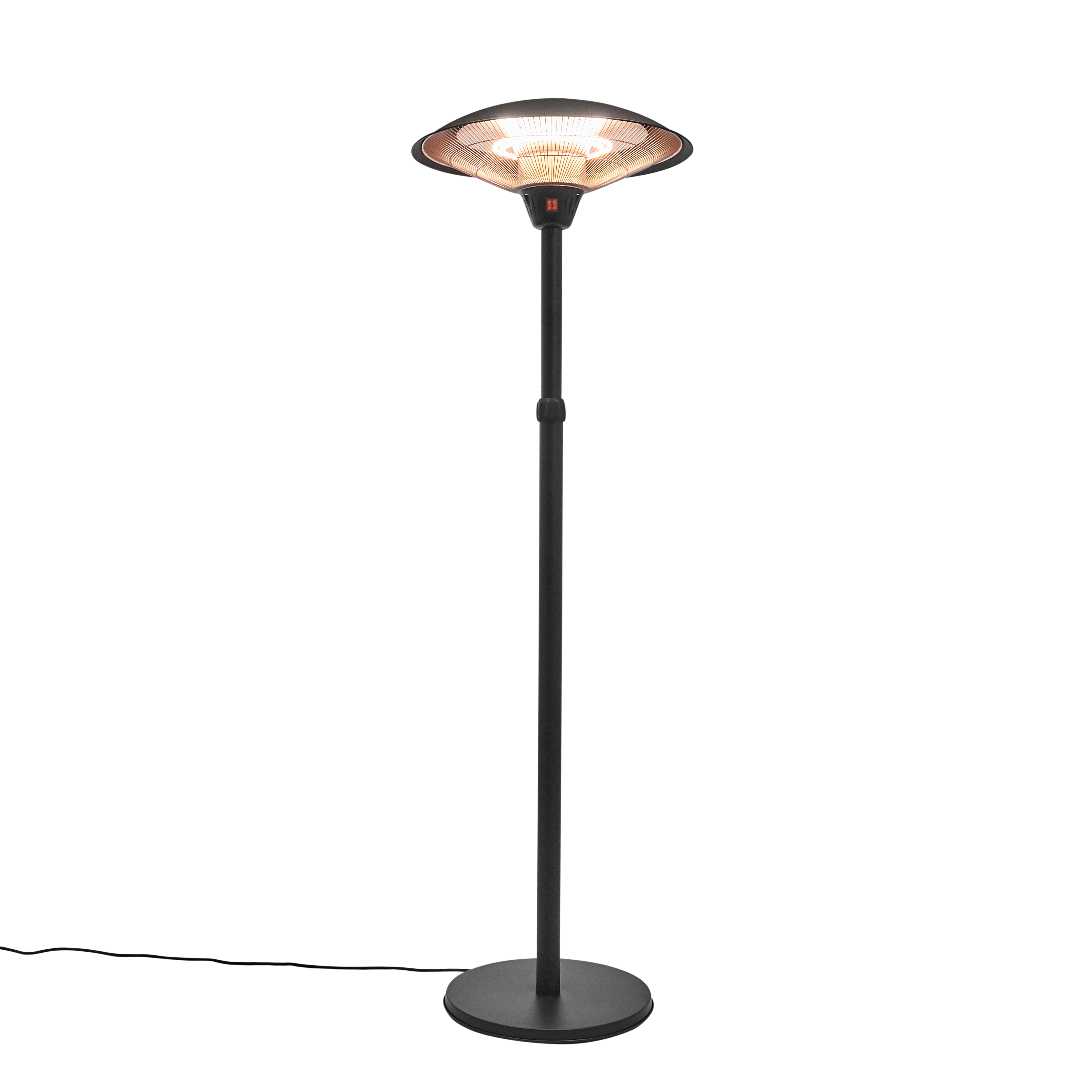 Terrassevarmer 2100W gulvmodel - sort