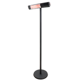 Terrassevarmer 500/1000/1500W gulvmodel, remote, RGT, sort
