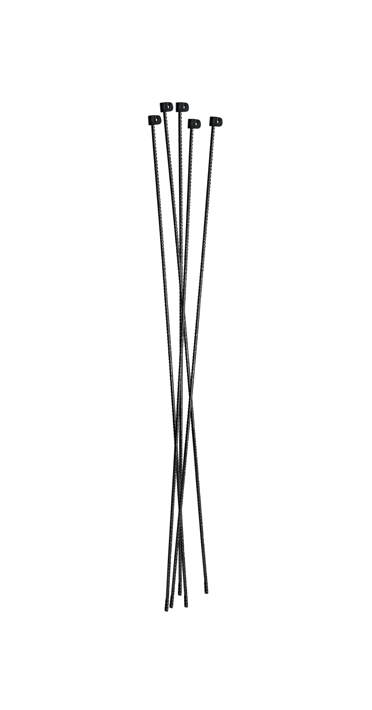 Tentorpæl - 8 mm sort, med sort hætte, 110 cm, colli 25 stk.