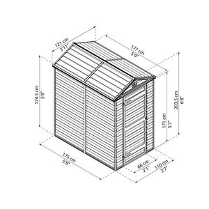 Skur SKYLIGHT 2,1 m2 midnatsgrå Palram - Canopia